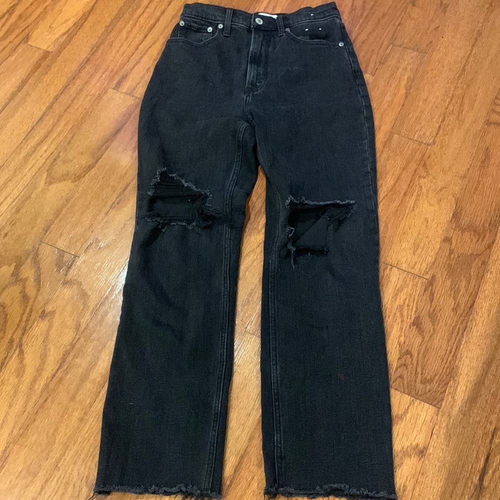 Abercrombie ankle straight ultra high rise jeans